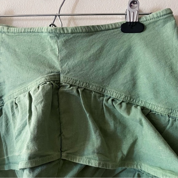 Mother The Ruffle Mini Skirt in Loden Frost Women's 32 - Picture 5 of 13